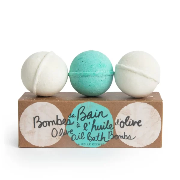Bombes de bain à l'huile d'olive paquet de 3